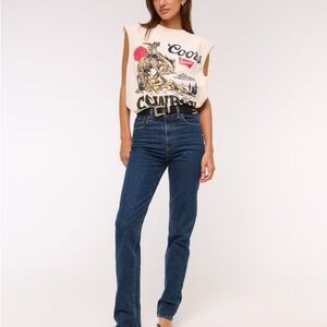 Abercrombie + Fitch Ultra High Rise 90s Straight Jean